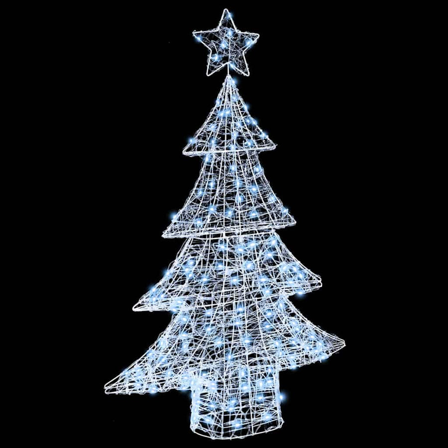 Kerstboom met 100 LED Koudwit 120 cm Acryl