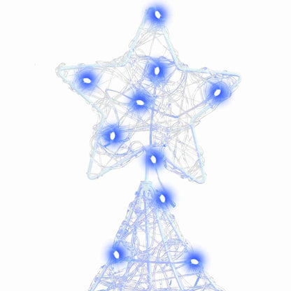 Kerstboom met 100 LED Blauw 120 cm Acryl