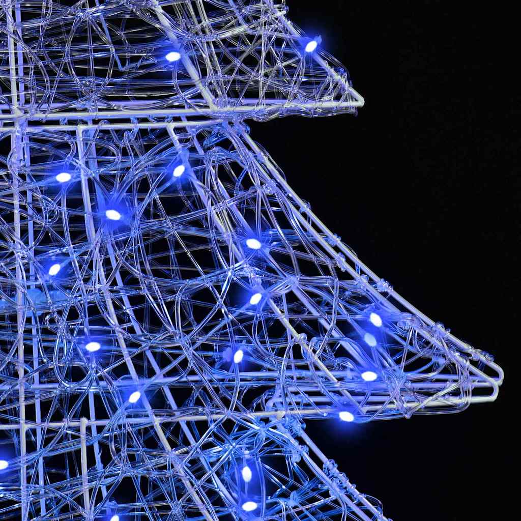 Kerstboom met 100 LED Blauw 120 cm Acryl