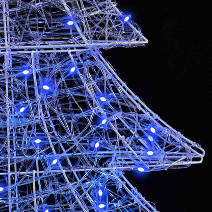 Kerstboom met 100 LED Blauw 120 cm Acryl