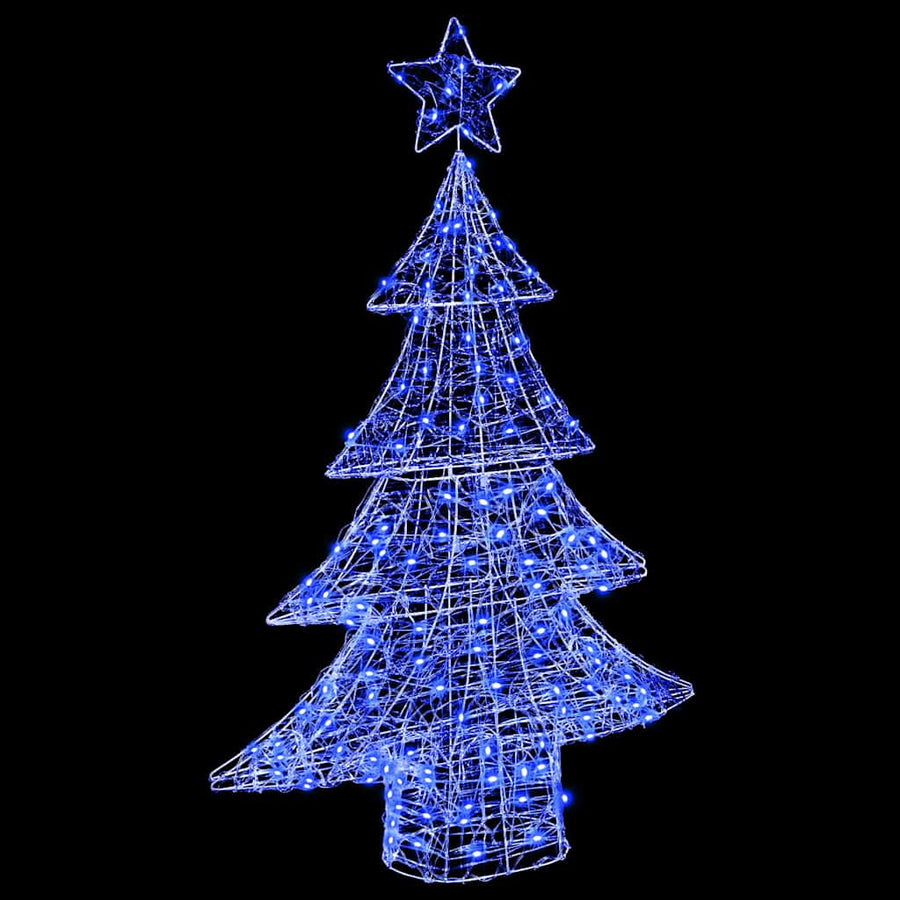 Kerstboom met 100 LED Blauw 120 cm Acryl
