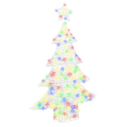 Kerstboom 120 cm acryl multikleur met 100 LED