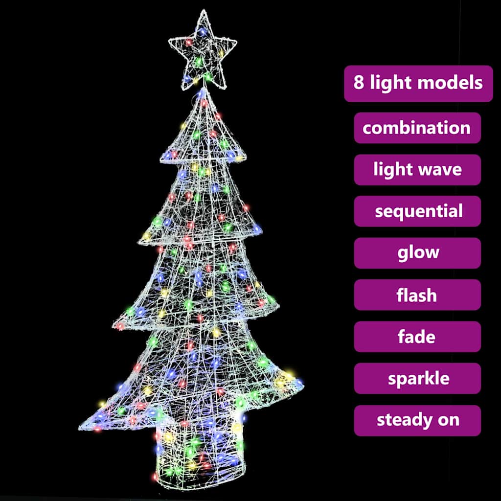 Kerstboom met 160 LED Multikleur 150 cm Acryl