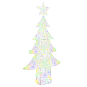 Kerstboom 180 cm multikleur met 240 LED acryl