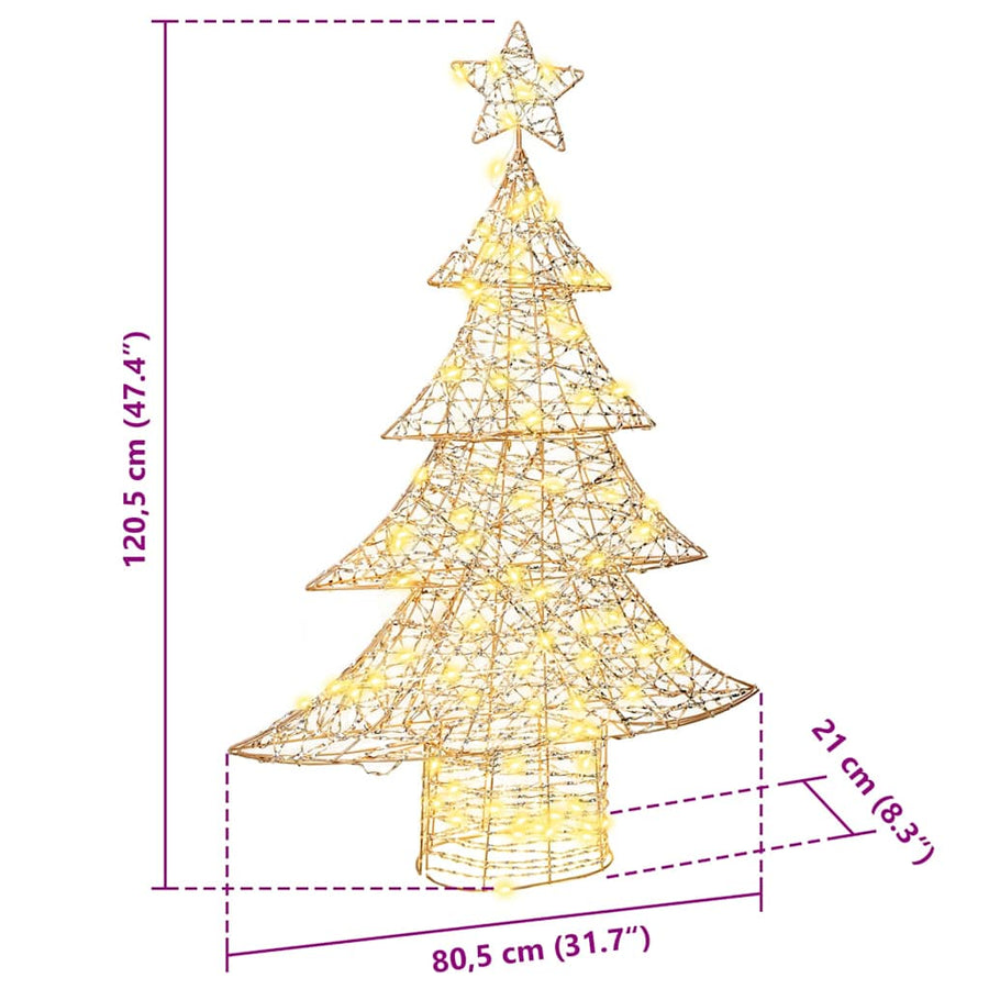 Kerstboom met 120 LED Warmwit 120 cm PET
