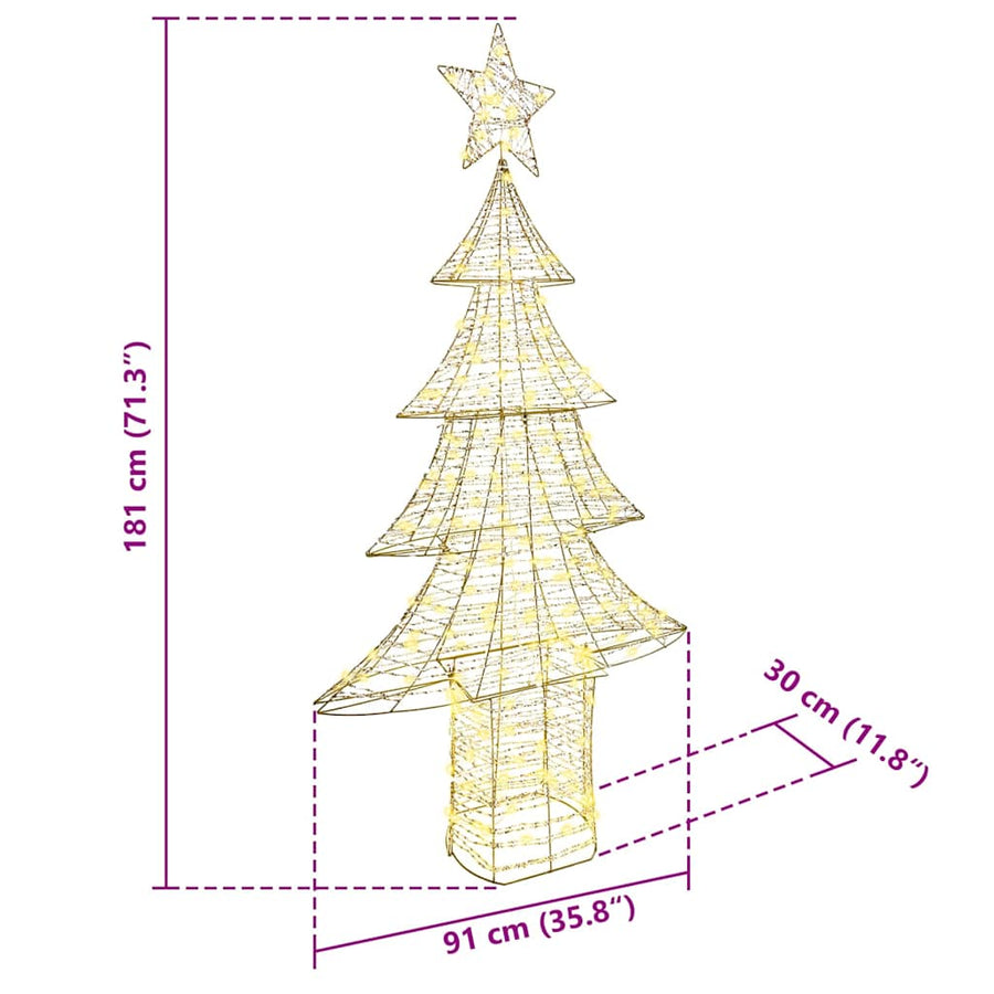 Kerstboom met 240 LED Warmwit 180 cm PET