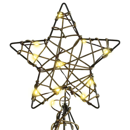 Kerstboom met 160 LED Warmwit 150 cm Rattan