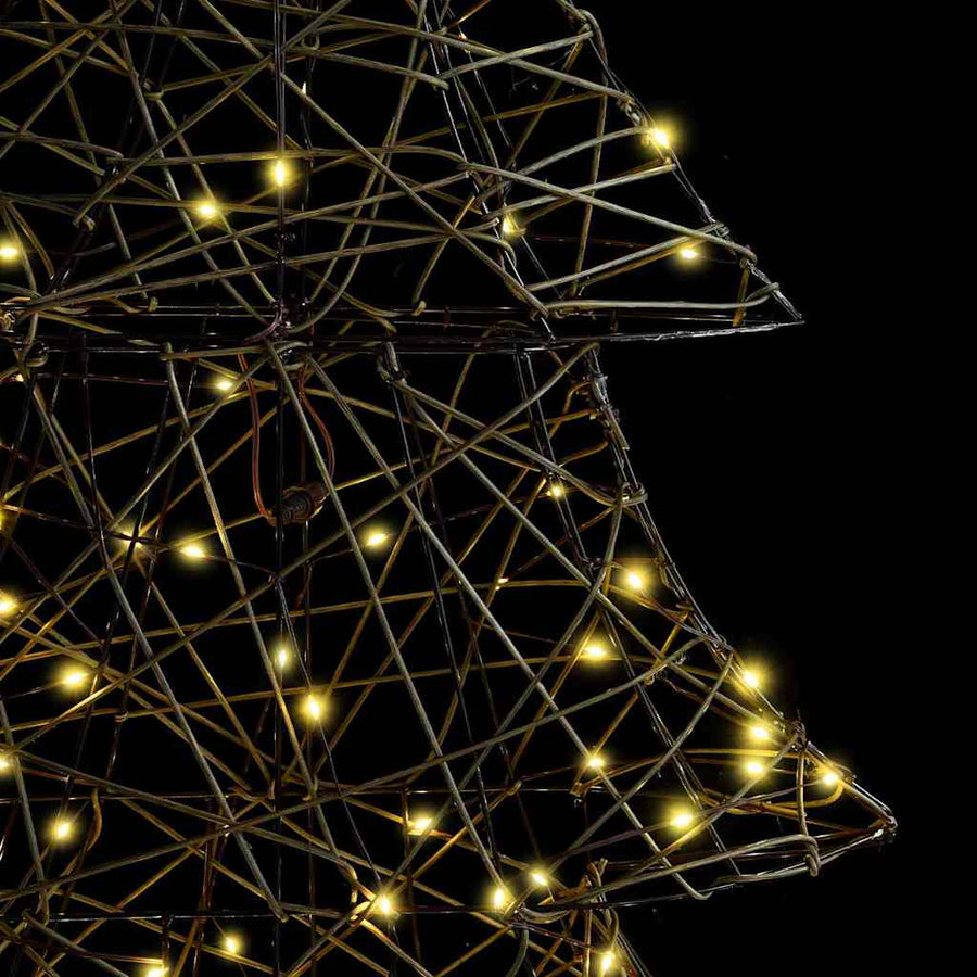 Kerstboom met 160 LED Warmwit 150 cm Rattan