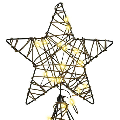 Kerstboom met 240 LED Warmwit 180 cm Rattan