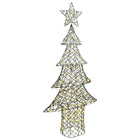 Christmas Tree with 240 LED Warm White 180 cm Rattan