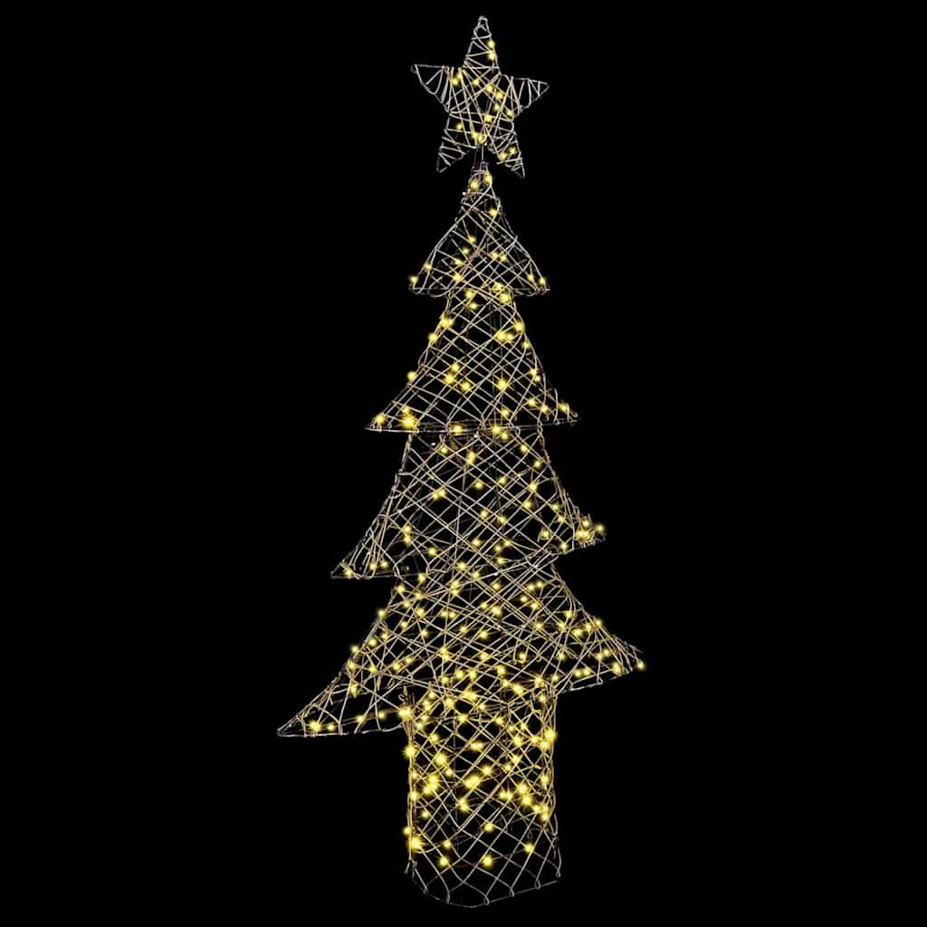 Kerstboom met 240 LED Warmwit 180 cm Rattan