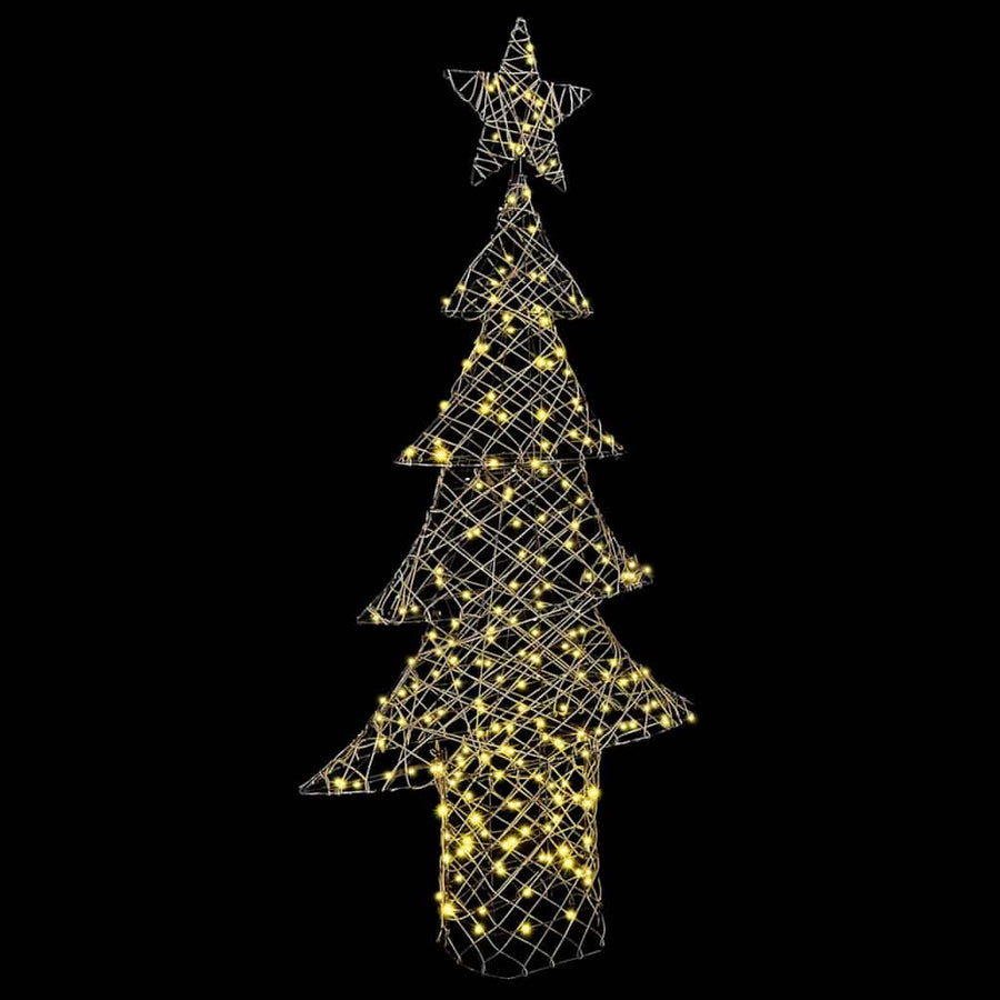 Kerstboom met 240 LED Warmwit 180 cm Rattan