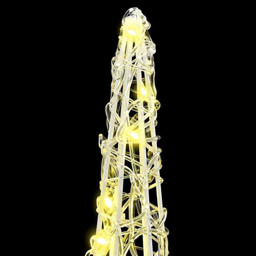 Kerstboom met 90 LED 3 pcs Warmwit 40 cm 60 cm 80 cm Acryl