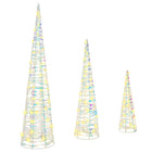 Christmas tree with 90 LED 3 pcs Warm White 20 x 20 x 80 cm PET