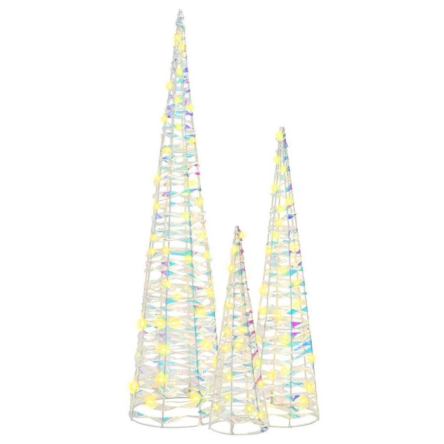 Kerstboom met 90 LED 3 pcs Warmwit 40 cm 60 cm 80 cm PET