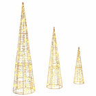 Christmas tree with 90 LED 3 pcs Warm white 20 x 20 x 80 cm PET