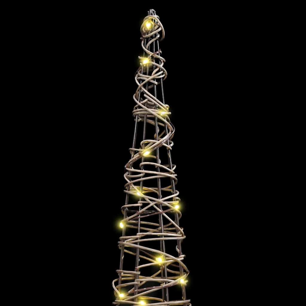 Kerstboom met 90 LED 3 pcs Warmwit 40 cm 60 cm 80 cm Rattan