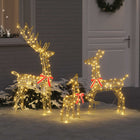 Kerstdecoratie Rendier Familie 3 st 300 LED warmwit 67x26x127 cm