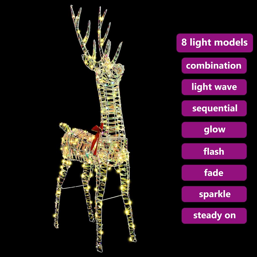 3D Rendier 140 LED's Warmwit 128 cm PET