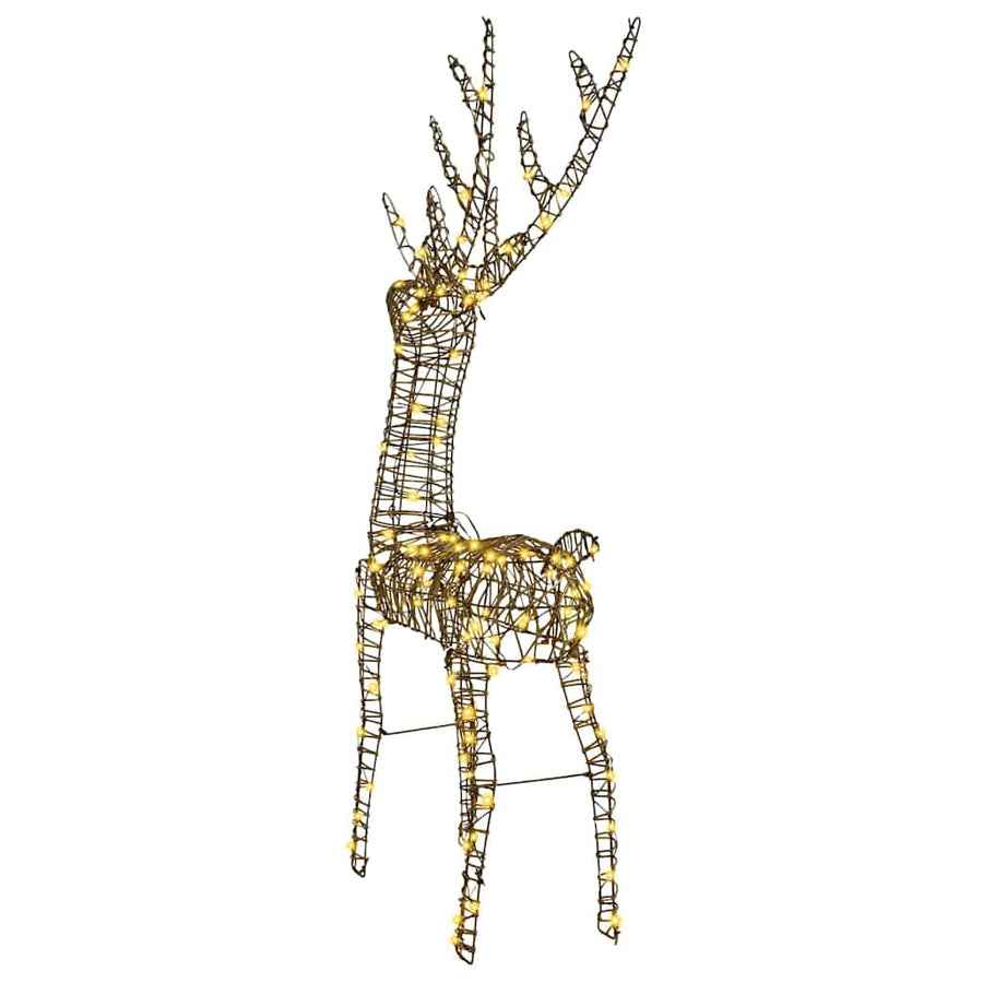 3D Rendier Warmwit 128 cm Rattan