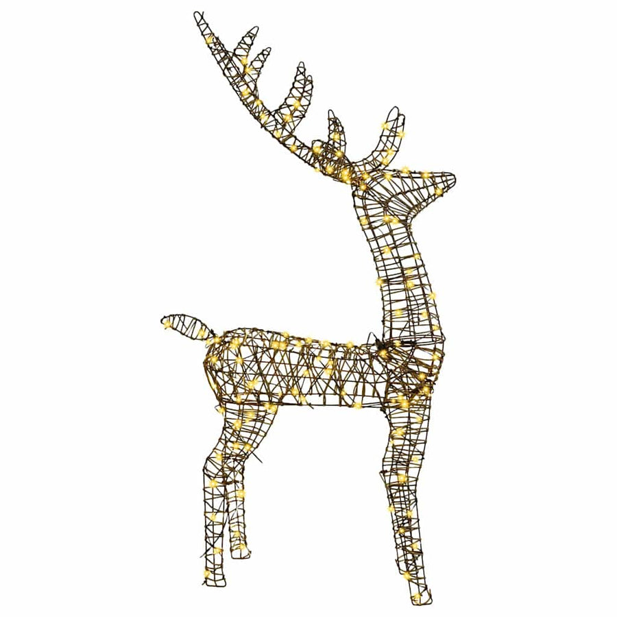3D Rendier Warmwit 128 cm Rattan