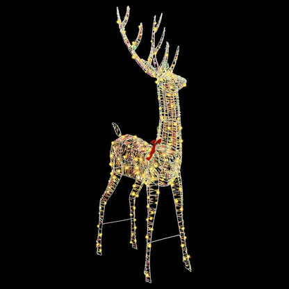 3D Rendier 250 LED's Warmwit 96 x 40 x 180 cm PET