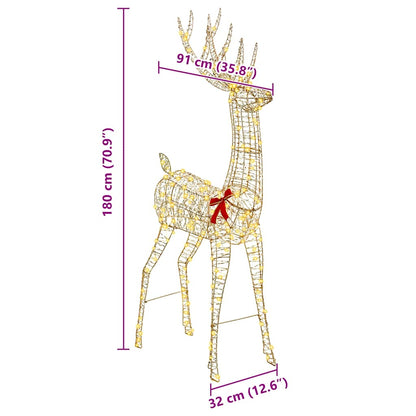 3D Rendier Warmwit 180 cm PET