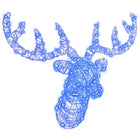 Deer Head with 140 LED Blue 68 x 36.5 x 62.5 cm Acrylic