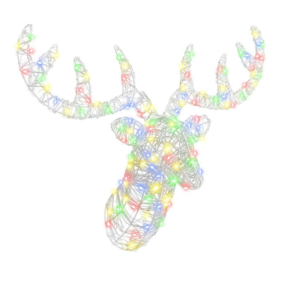 Hertenkop kleurrijk 60 cm Acryl