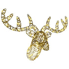 Reindeer pulling sleigh Warm white 68 x 36.5 x 62.5 cm Rattan