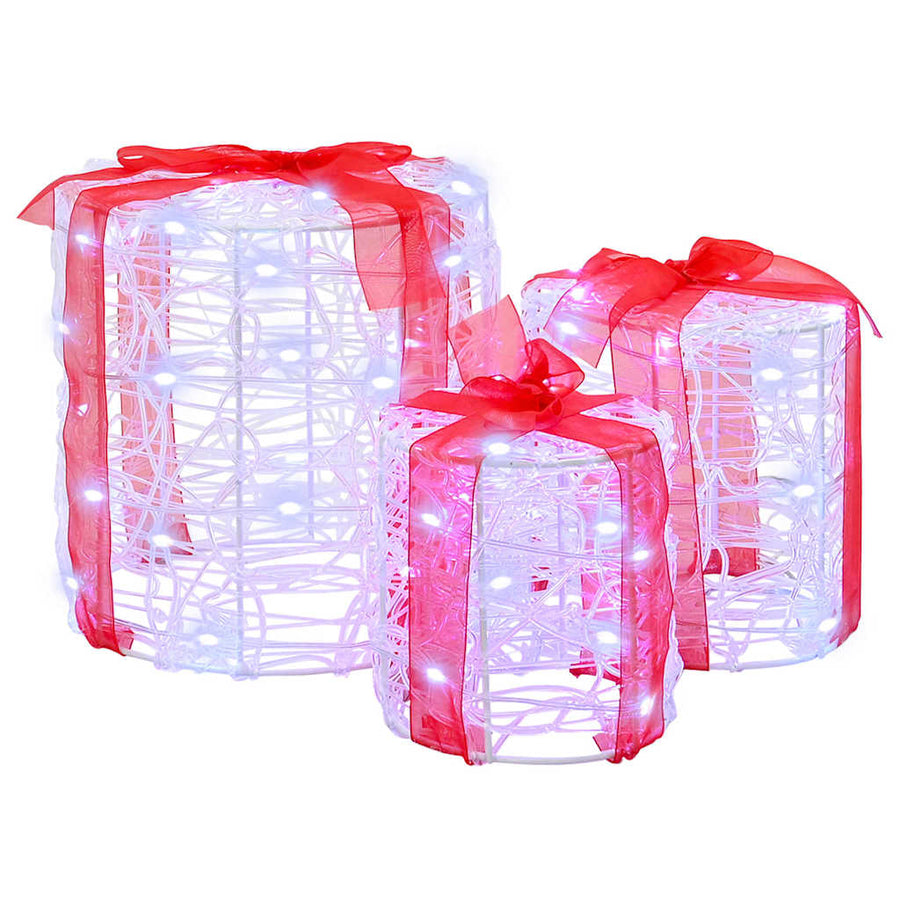Decoratie voor Geschenkdoos 3 pcs Koudwit 20 x 20 x 21 cm Acryl