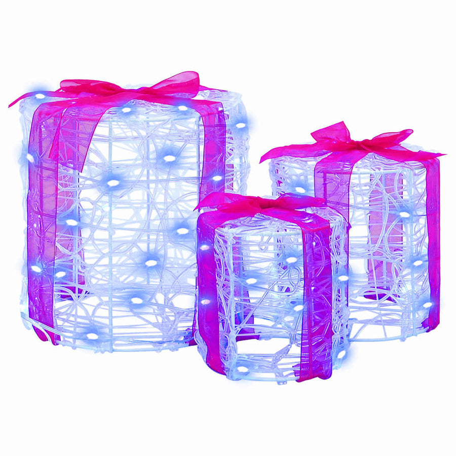 Decoratie voor Geschenkdoos 3 pcs Blauw 20 x 20 x 21 cm Acryl
