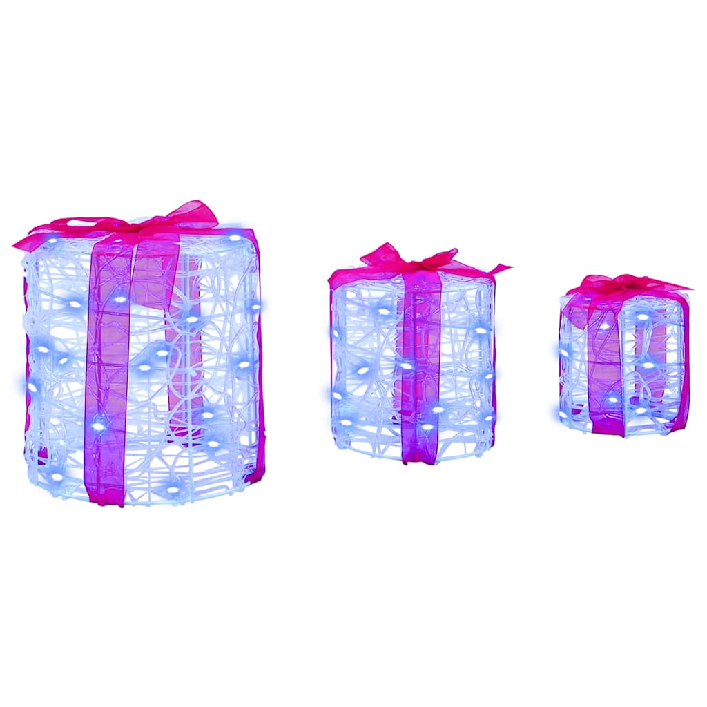 Decoratie voor Geschenkdoos 3 pcs Blauw 20 x 20 x 21 cm Acryl