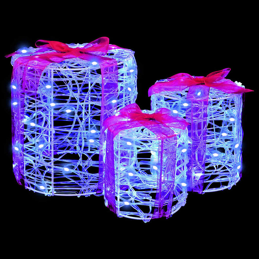 Decoratie voor Geschenkdoos 3 pcs Blauw 20 x 20 x 21 cm Acryl