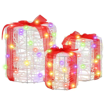 Decoratie voor Geschenkdoos 3 pcs kleurrijk 20 x 20 x 21 cm