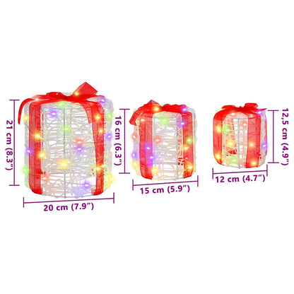 Decoratie voor Geschenkdoos 3 pcs kleurrijk 20 x 20 x 21 cm