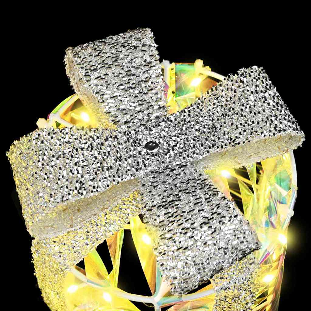 Cadeau Doos Decoratie 3 st 60 LED's Warmwit 20 x 20 x 20 cm PET