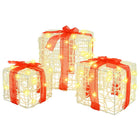Cadeaudoos 60 LED warmwit 20x20x20 cm acryl