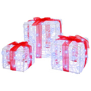 Cadeaudoos 60 LED koudwit 20x20x20 cm acryl