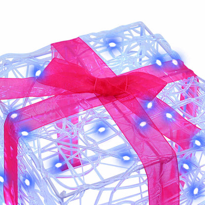 Cadeau Doos met 60 LED 3 pcs Blauw 20 x 20 x 20 cm Acryl