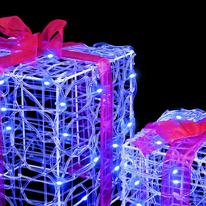 Cadeau Doos met 60 LED 3 pcs Blauw 20 x 20 x 20 cm Acryl
