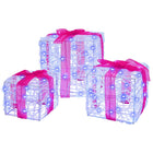 Cadeau doos 60 LED blauw 20x20x20 cm acryl