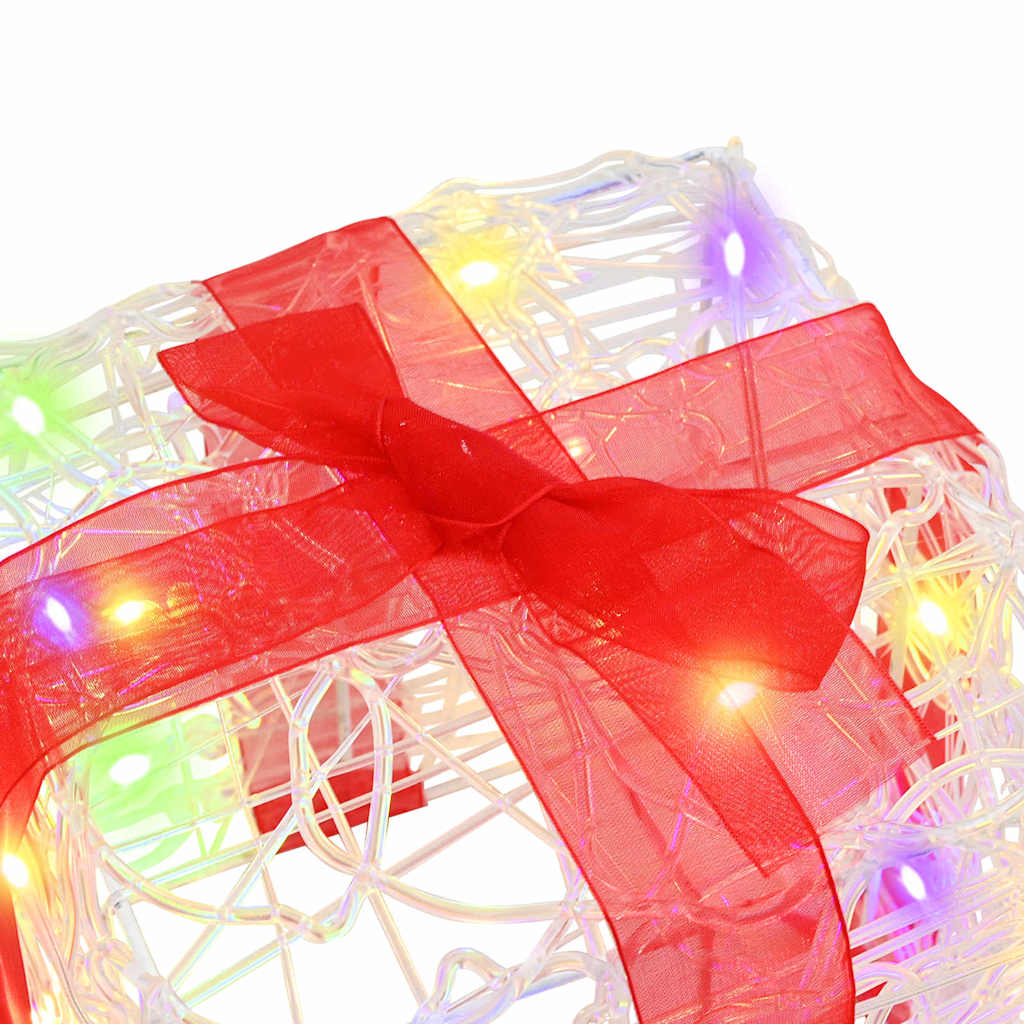 Cadeau Doos met 60 LED 3 pcs Multikleur 20 x 20 x 20 cm Acryl
