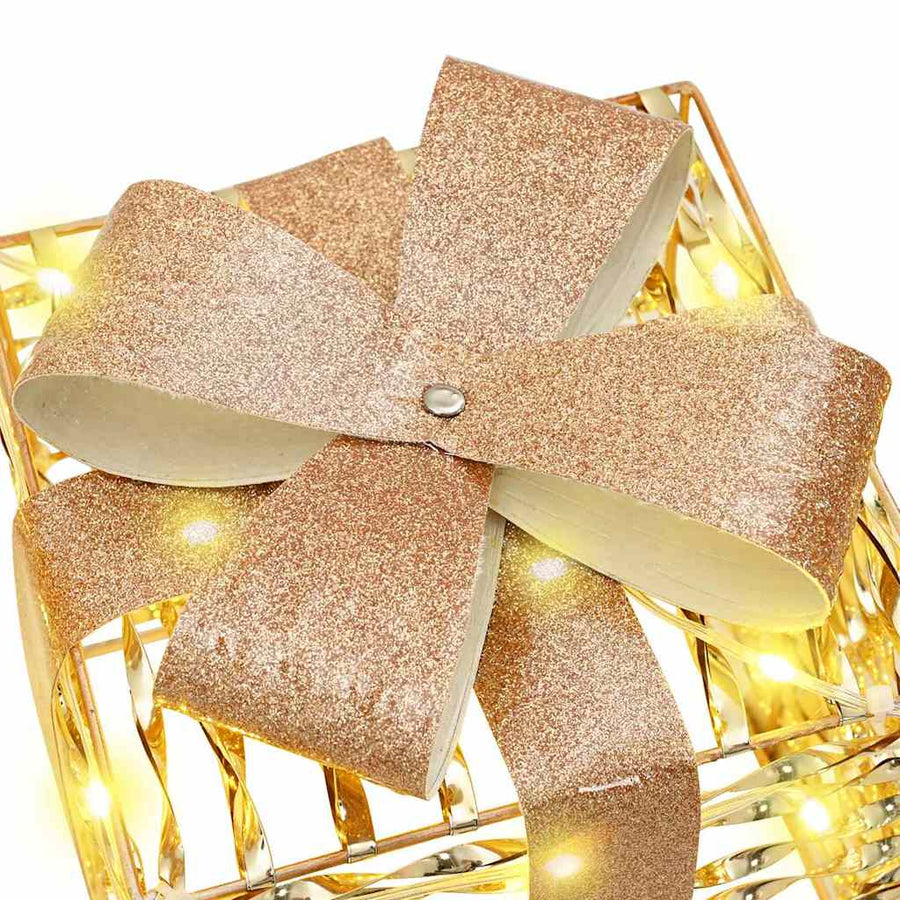 Verlichte kerstcadeau doos 3 st Warmwit