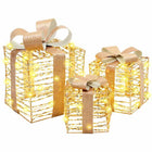 Gift Box with 60 LED 3 pcs Warm White 20 x 20 x 20 cm PET