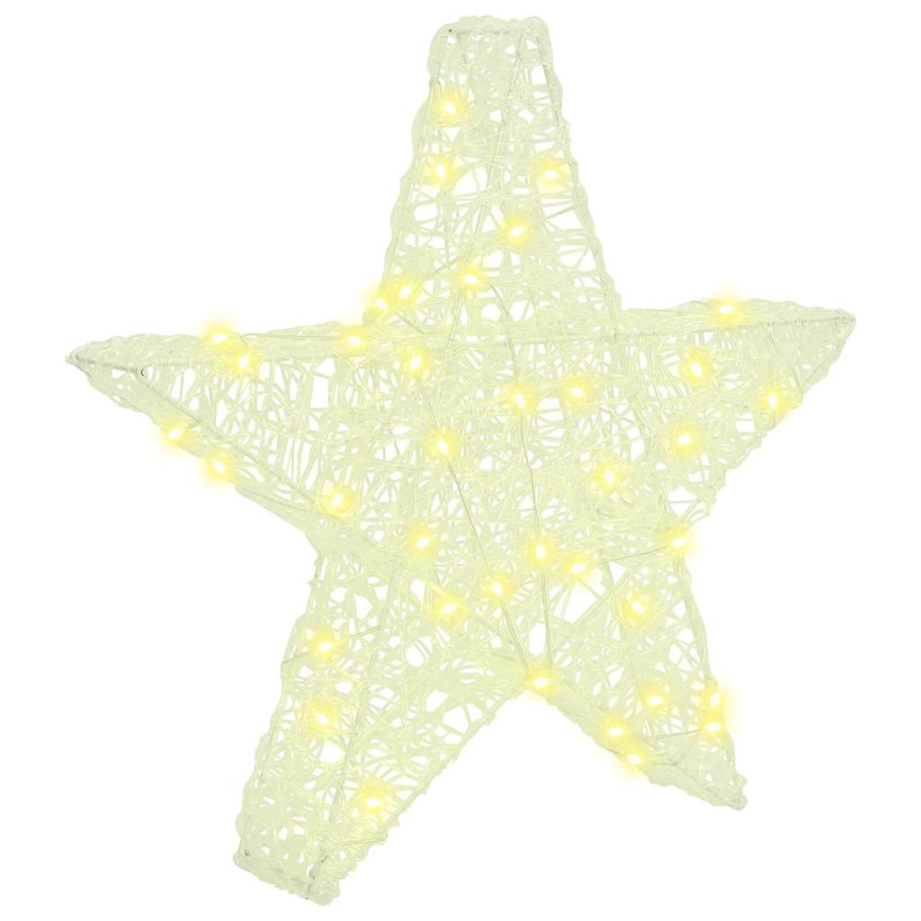 3D Ster met 50 LED Warmwit 55 x 53,5 x 10 cm Acryl
