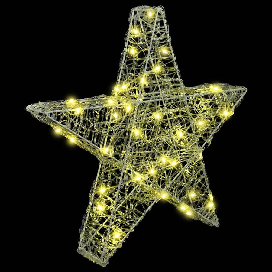 3D Ster met 50 LED Warmwit 55 x 53,5 x 10 cm Acryl