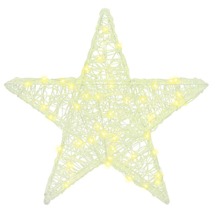 3D Ster met 50 LED Warmwit 55 x 53,5 x 10 cm Acryl