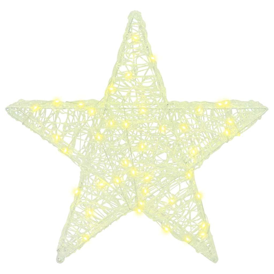 3D Ster met 50 LED Warmwit 55 x 53,5 x 10 cm Acryl