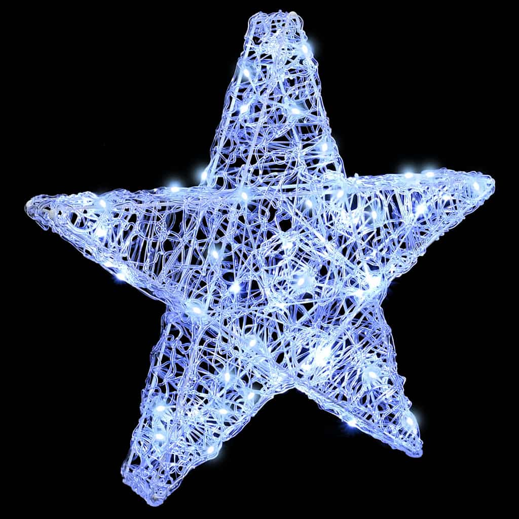 3D Ster met 50 LED Koudwit 55 x 53,5 x 10 cm Acryl